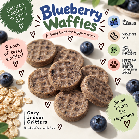 Blueberry waffles bunny treats - 8 pack