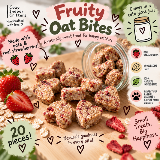 Natural fruity oat bites - rabbit /hamster treats
