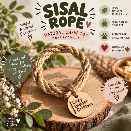 Sisal rope ring rabbit chew toy