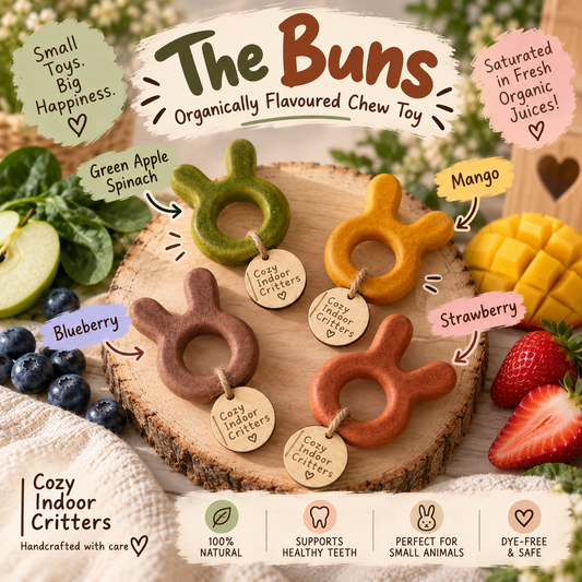 Wooden Buns - organically flavoured chew toy