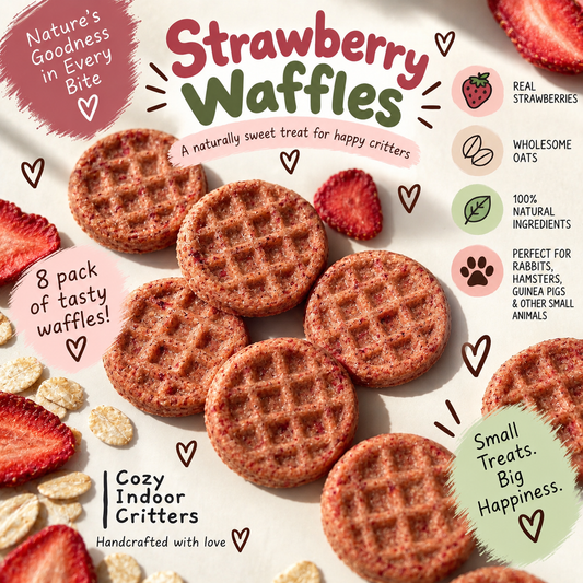 Strawberry waffles - rabbit treats 8pk