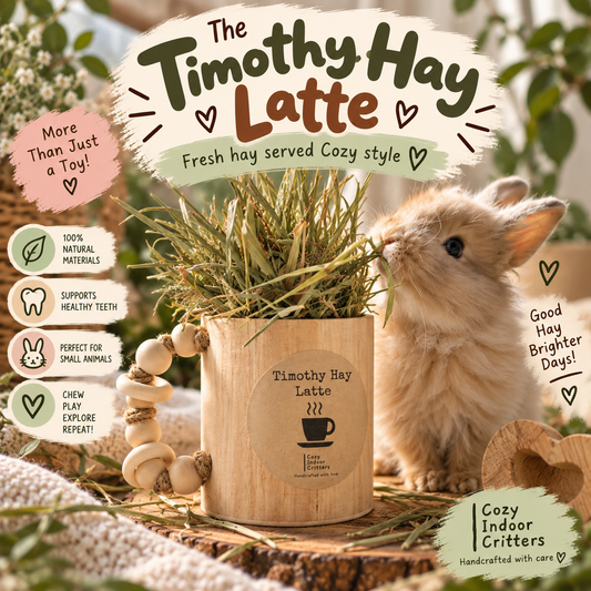 Bunny Coffee - THE TIMOTHY HAY LATTE! - rabbit toy / hay feeder