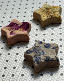 The Stars - 45 piece Natural rabbit / hamster treats - strawberry rose / blueberry lavender / mango marigold in a glass bamboo jar