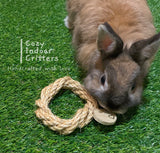 Sisal rope ring rabbit chew toy