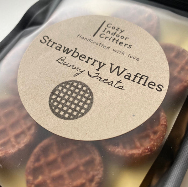 Strawberry waffles - rabbit treats 8pk