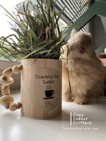 Bunny Coffee - THE TIMOTHY HAY LATTE! - rabbit toy / hay feeder